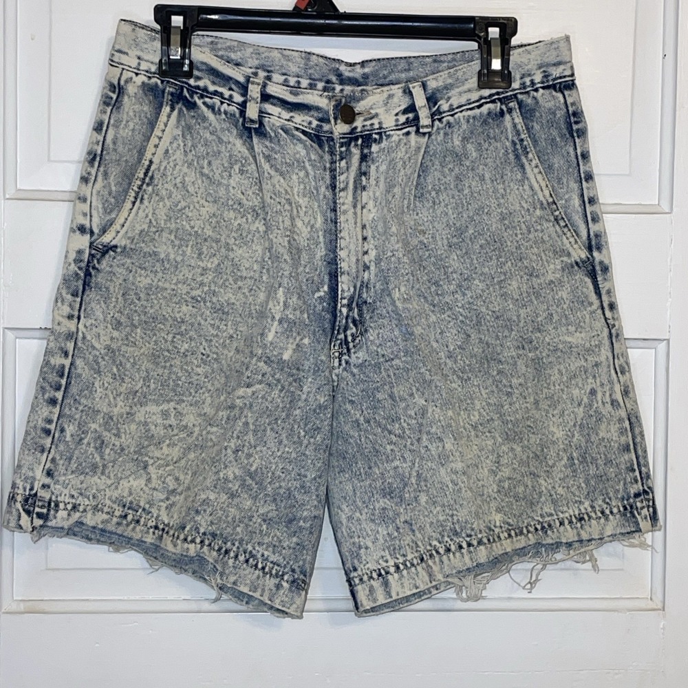 Authentic Distressed Vintage Acid Wash Jean Shorts‎ |Gitano 32 | 100% Cotton
